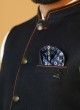 Black Imported Fabric Nehru Jacket
